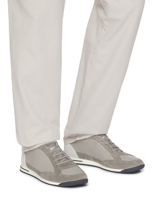 Figure View - Click To Enlarge - BRUNELLO CUCINELLI - Leather Suede Men's Sneakers