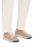 Figure View - Click To Enlarge - BRUNELLO CUCINELLI - Leather Suede Men's Sneakers