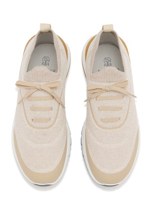 Detail View - Click To Enlarge - BRUNELLO CUCINELLI - Cotton Knit Men's Sneakers