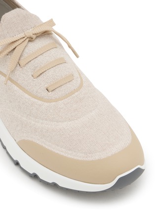 Detail View - Click To Enlarge - BRUNELLO CUCINELLI - Cotton Knit Men's Sneakers