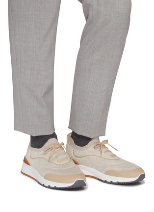Figure View - Click To Enlarge - BRUNELLO CUCINELLI - Cotton Knit Men's Sneakers
