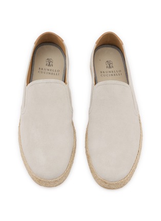 Detail View - Click To Enlarge - BRUNELLO CUCINELLI - Suede Slip-on Espadrilles