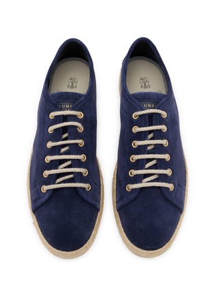 Detail View - Click To Enlarge - BRUNELLO CUCINELLI - Low Top Suede Men's Sneakers