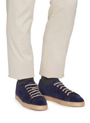 Figure View - Click To Enlarge - BRUNELLO CUCINELLI - Low Top Suede Men's Sneakers