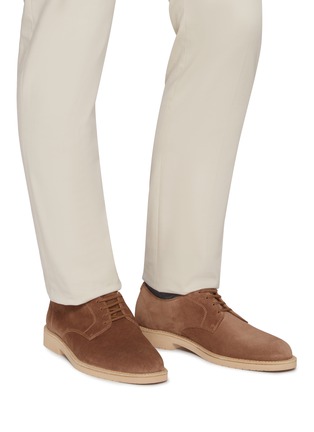 Figure View - Click To Enlarge - BRUNELLO CUCINELLI - Suede Derbies