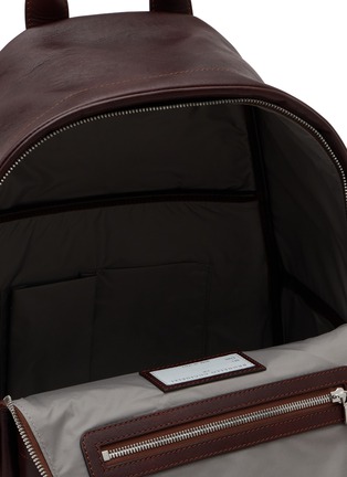 Detail View - Click To Enlarge - BRUNELLO CUCINELLI - Travel Leather Backpack