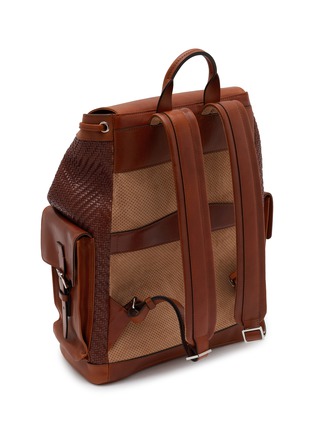 Detail View - Click To Enlarge - BRUNELLO CUCINELLI - City Braided Leather Backpack