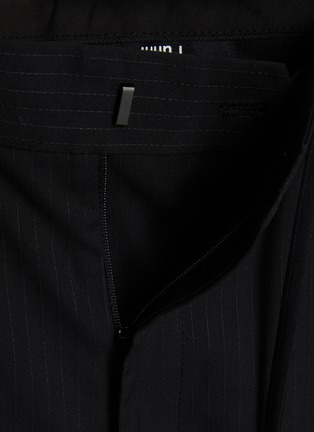  - JUUN.J - Wide Leg Striped Drawstring Waist Wool Pants