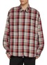 JUUN.J Reversible Chequered Zip Up Wool Shirt Jacket