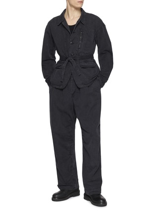 Figure View - Click To Enlarge - THE VIRIDI-ANNE - Wide Leg Dark Wash Jeans