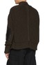 Back View - Click To Enlarge - THE VIRIDI-ANNE - Oversized Contrast Stitch Zip Up Cotton Linen Knit Cardigan