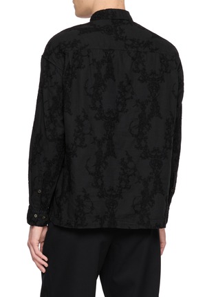 Back View - Click To Enlarge - THE VIRIDI-ANNE - Embroidered Flap Pocket Cotton Linen Shirt