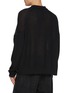 Back View - Click To Enlarge - THE VIRIDI-ANNE - Long Sleeve Semi Sheer Linen Knit Polo Shirt