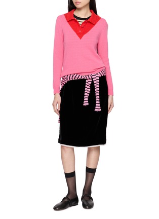 Figure View - Click To Enlarge - LA FETICHE - Lory Polo Wool Knit Sweater