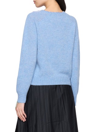 Back View - Click To Enlarge - LA FETICHE - Joy Hand Embroidered Crewneck Wool Knit Sweater