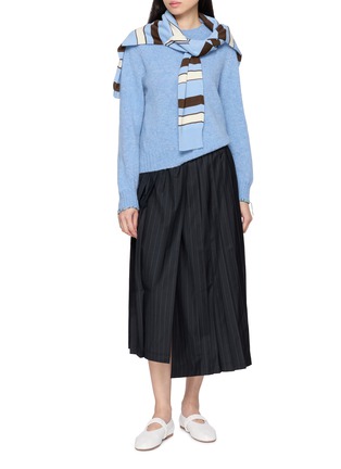 Figure View - Click To Enlarge - LA FETICHE - Joy Hand Embroidered Crewneck Wool Knit Sweater