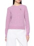 LA FETICHE Joy Hand Embroidered Crewneck Wool Knit Sweater