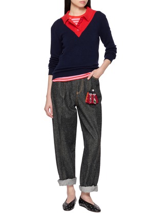 Figure View - Click To Enlarge - LA FETICHE - Lory Polo Wool Knit Sweater