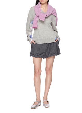 Figure View - Click To Enlarge - LA FETICHE - Robbie V-Neck Cotton Wool Knit Sweater