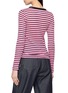 Back View - Click To Enlarge - LA FETICHE - Jackie Raye Long Sleeve Striped Cotton Top
