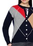  - LA FETICHE - Cynthia Crewneck Argyle Wool Knit Cardigan