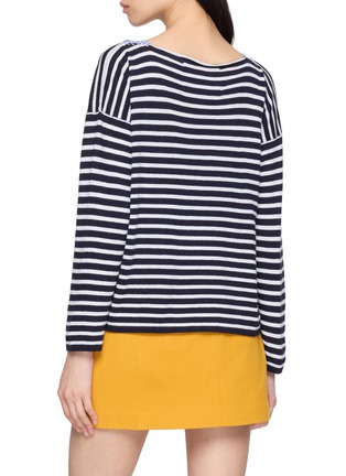 Back View - Click To Enlarge - LA FETICHE - Leo Striped Cotton Wool Sweater