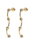 Detail View - Click To Enlarge - SARAH EISMAN STUDIO - Chain Lith 18K Gold Diamond Earrings