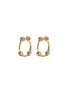 SARAH EISMAN STUDIO Chain Lith 18K Gold Diamond Earrings