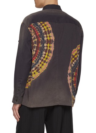 Back View - Click To Enlarge - KHOKI - Circular Tie Dyed Cotton Shirt