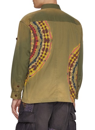 Back View - Click To Enlarge - KHOKI - Circular Tie Dyed Cotton Shirt