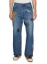 KHOKI Medium Washed Hand Embroidered Jeans