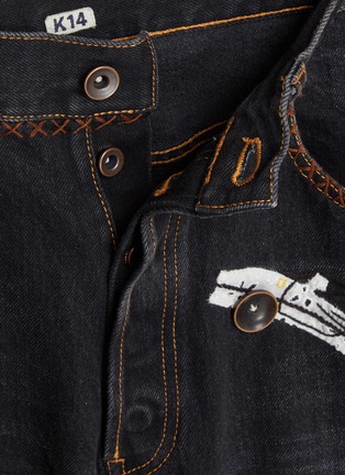  - KHOKI - Medium Washed Hand Embroidered Jeans