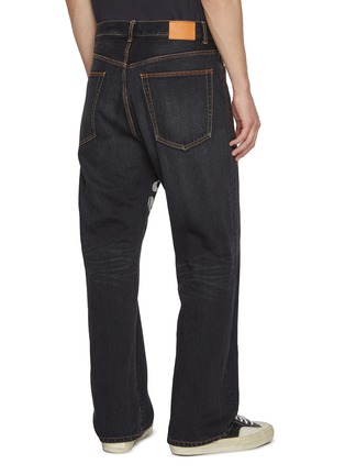 Back View - Click To Enlarge - KHOKI - Medium Washed Hand Embroidered Jeans