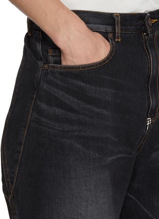  - KHOKI - Medium Wash Wide Leg Cropped Jeans