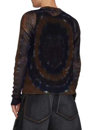 Back View - Click To Enlarge - KHOKI - Circular Tie Dyed Washi Cotton Cardigan