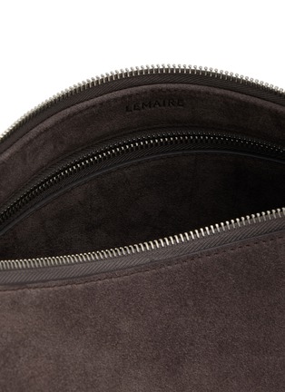 Detail View - Click To Enlarge - LEMAIRE - Belted Baguette Suede Handbag