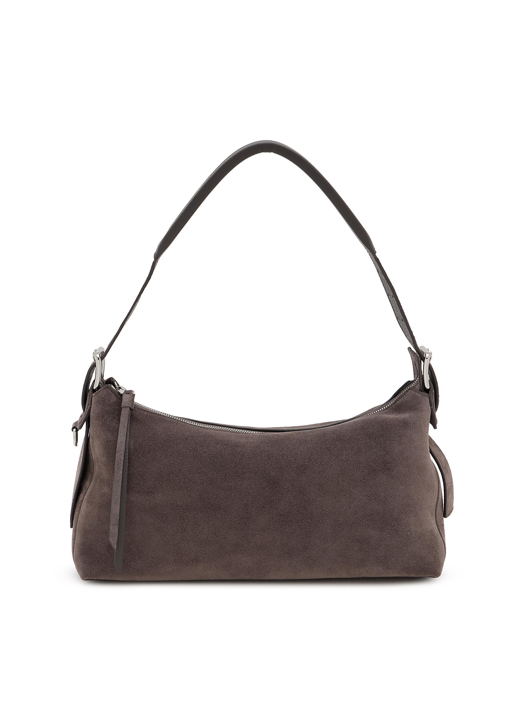 LEMAIRE | Belted Baguette Suede Handbag | Women | Lane Crawford