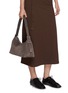 Figure View - Click To Enlarge - LEMAIRE - Belted Baguette Suede Handbag