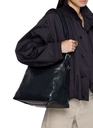 Figure View - Click To Enlarge - LEMAIRE - Small Belted Leather Hobo Bag
