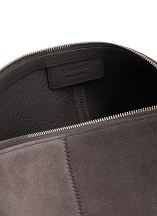 Detail View - Click To Enlarge - LEMAIRE - Quiver Clip Suede Leather Bag