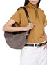 Figure View - Click To Enlarge - LEMAIRE - Quiver Clip Suede Leather Bag