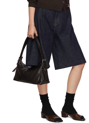 Figure View - Click To Enlarge - LEMAIRE - Belted Baguette Paper Lux Leather Handbag