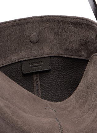 Detail View - Click To Enlarge - LEMAIRE - Hobo Quiver Clip Suede Leather Bag