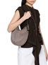 Front View - Click To Enlarge - LEMAIRE - Hobo Quiver Clip Suede Leather Bag