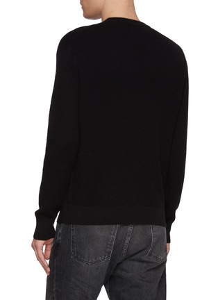 Back View - Click To Enlarge - STUDIO NICHOLSON - X Aaron Levine Portland Waffle Knit Cashmere Wool Sweater
