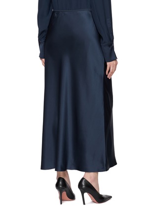 Back View - Click To Enlarge - JOSEPH - Isaak Elasticated Waist Silk Satin Maxi Skirt
