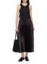 Figure View - Click To Enlarge - JOSEPH - Hayes Pleated Woven Midi Skirt