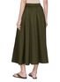 Back View - Click To Enlarge - JOSEPH - Manar Elasticated Waist Cotton Sateen Midi Skirt