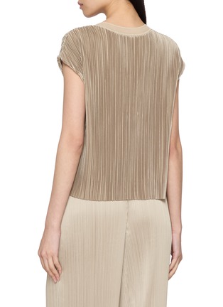 Back View - Click To Enlarge - JOSEPH - Cedre Crewneck Pleated Satin Top