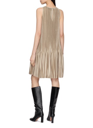 Back View - Click To Enlarge - JOSEPH - Rida Sleeveless Pleated Satin Dress